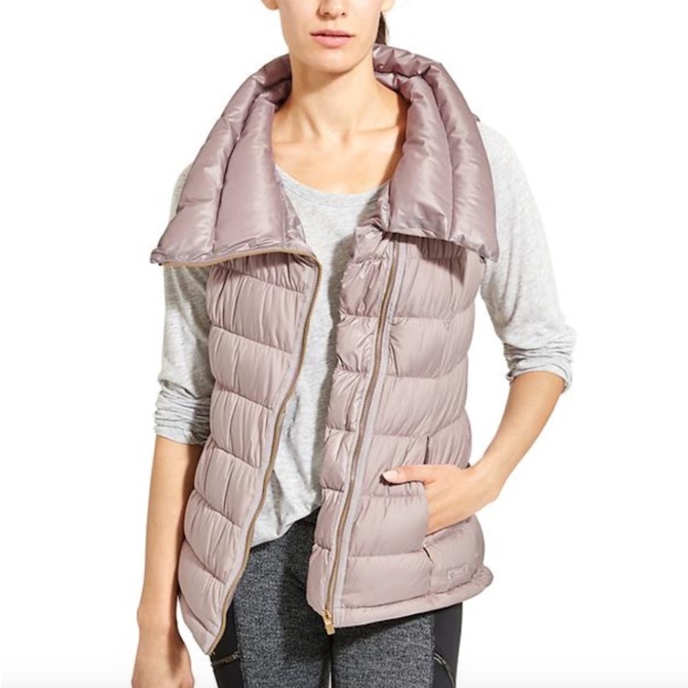 Athleta Down Puffer Vest Women’s XXS Downabout Mauve